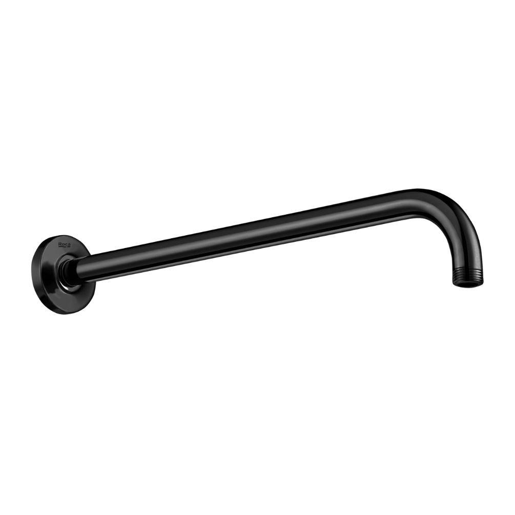 Cut out image of the  Roca Titanium Black 400mm Round Wall Shower Arm